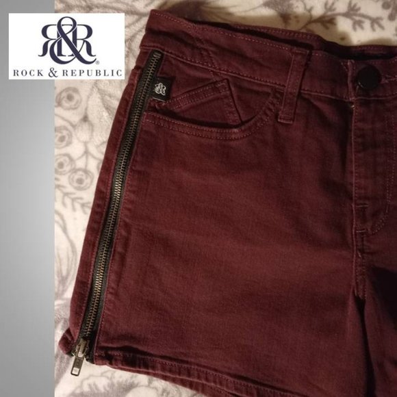 Rock & Republic Pants - Rock & Republic Kimber side zippers shorts size 8